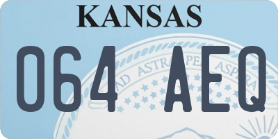 KS license plate 064AEQ