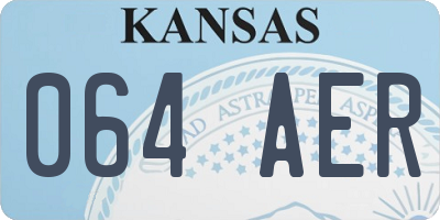 KS license plate 064AER
