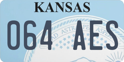 KS license plate 064AES