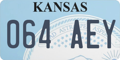 KS license plate 064AEY