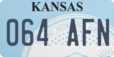 KS license plate 064AFN