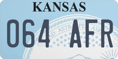 KS license plate 064AFR