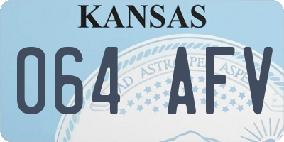 KS license plate 064AFV