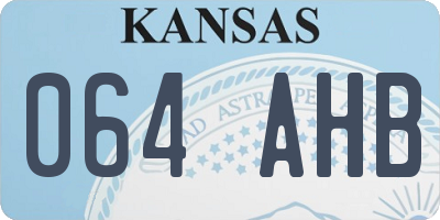 KS license plate 064AHB