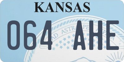 KS license plate 064AHE