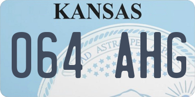 KS license plate 064AHG