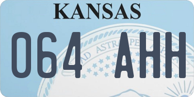 KS license plate 064AHH