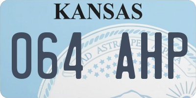 KS license plate 064AHP