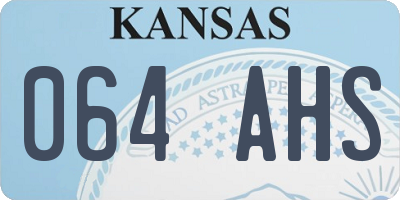 KS license plate 064AHS