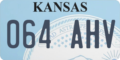 KS license plate 064AHV