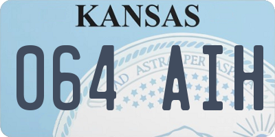 KS license plate 064AIH