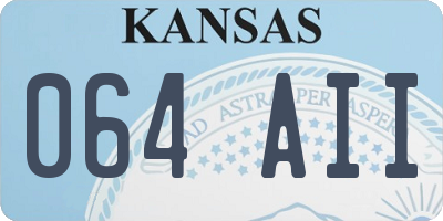 KS license plate 064AII