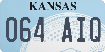 KS license plate 064AIQ