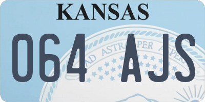 KS license plate 064AJS