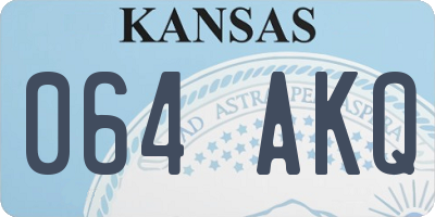 KS license plate 064AKQ