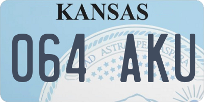 KS license plate 064AKU