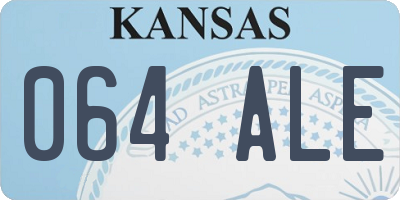 KS license plate 064ALE