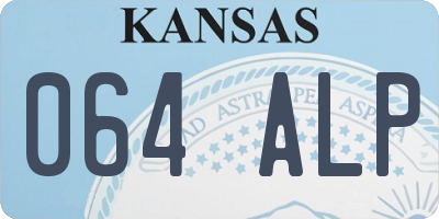 KS license plate 064ALP