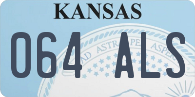 KS license plate 064ALS