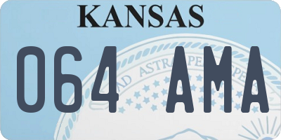KS license plate 064AMA
