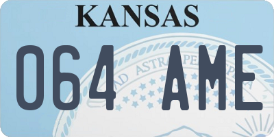 KS license plate 064AME