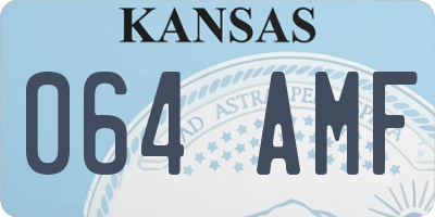 KS license plate 064AMF
