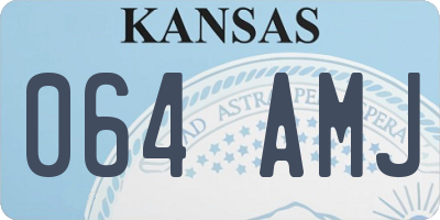 KS license plate 064AMJ