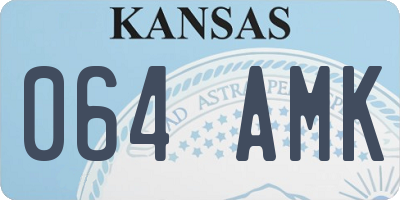 KS license plate 064AMK
