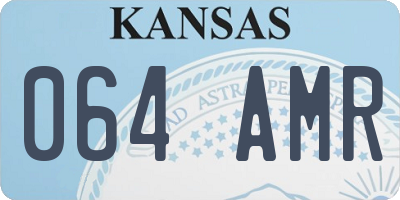 KS license plate 064AMR