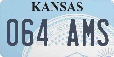 KS license plate 064AMS
