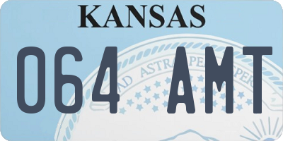 KS license plate 064AMT