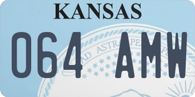 KS license plate 064AMW
