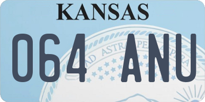 KS license plate 064ANU