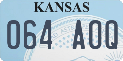 KS license plate 064AOQ