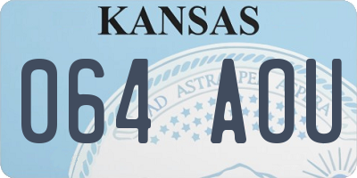 KS license plate 064AOU