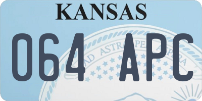 KS license plate 064APC