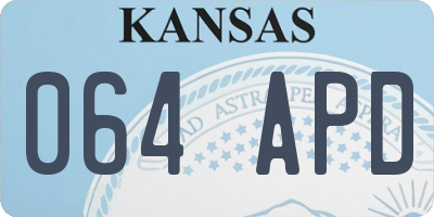 KS license plate 064APD