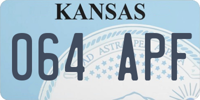 KS license plate 064APF