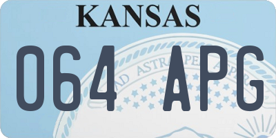 KS license plate 064APG