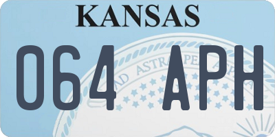 KS license plate 064APH