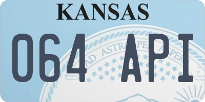 KS license plate 064API
