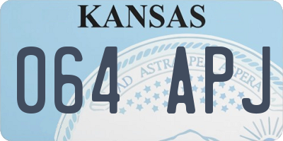 KS license plate 064APJ