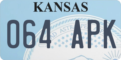 KS license plate 064APK