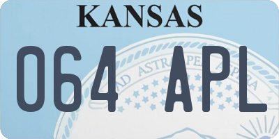 KS license plate 064APL