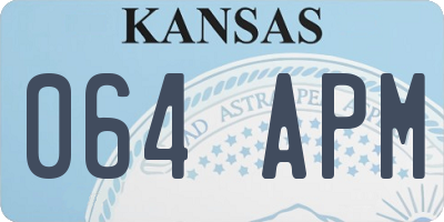 KS license plate 064APM
