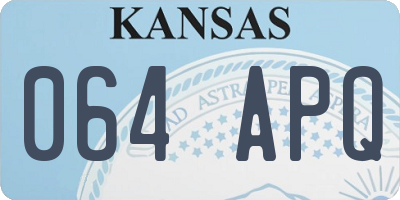 KS license plate 064APQ
