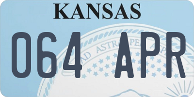 KS license plate 064APR