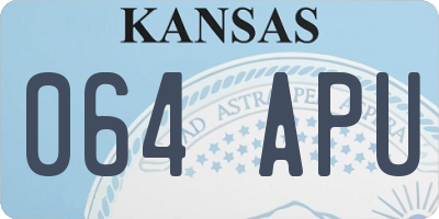 KS license plate 064APU