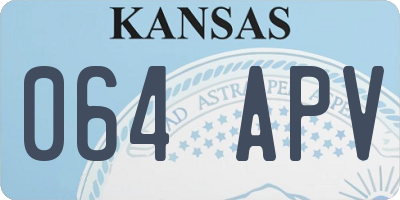 KS license plate 064APV