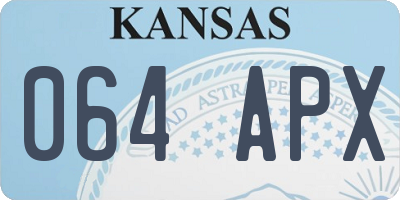 KS license plate 064APX